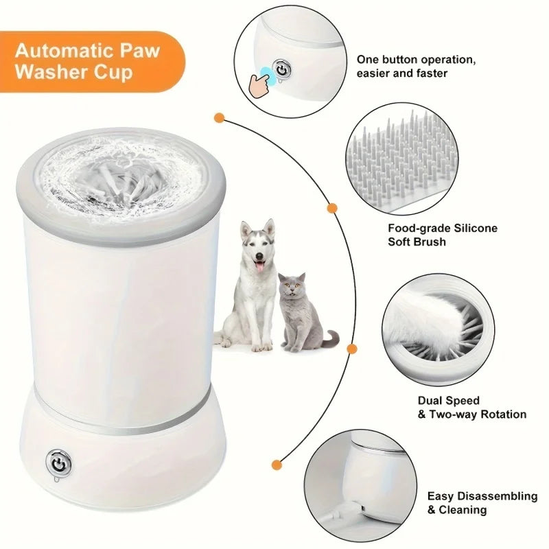 Lavador eletrico de patas para animais de estimaçao